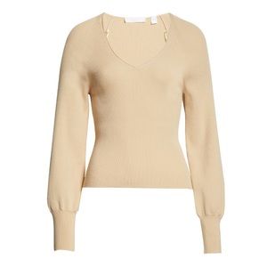 BOSS Faldesta V-Neck Ribbed Sweater
